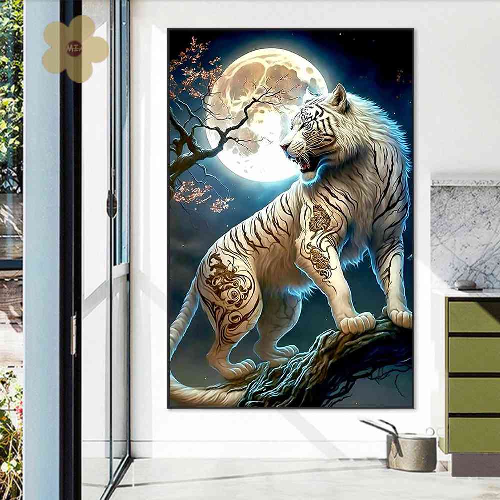 Tranh Đính Đá Kim Cương Toàn Bộ 5D DIY Hình Vẽ Hổ