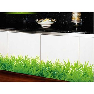 DECAL DÁN CHÂN TƯỜNG CỎ XANH 5