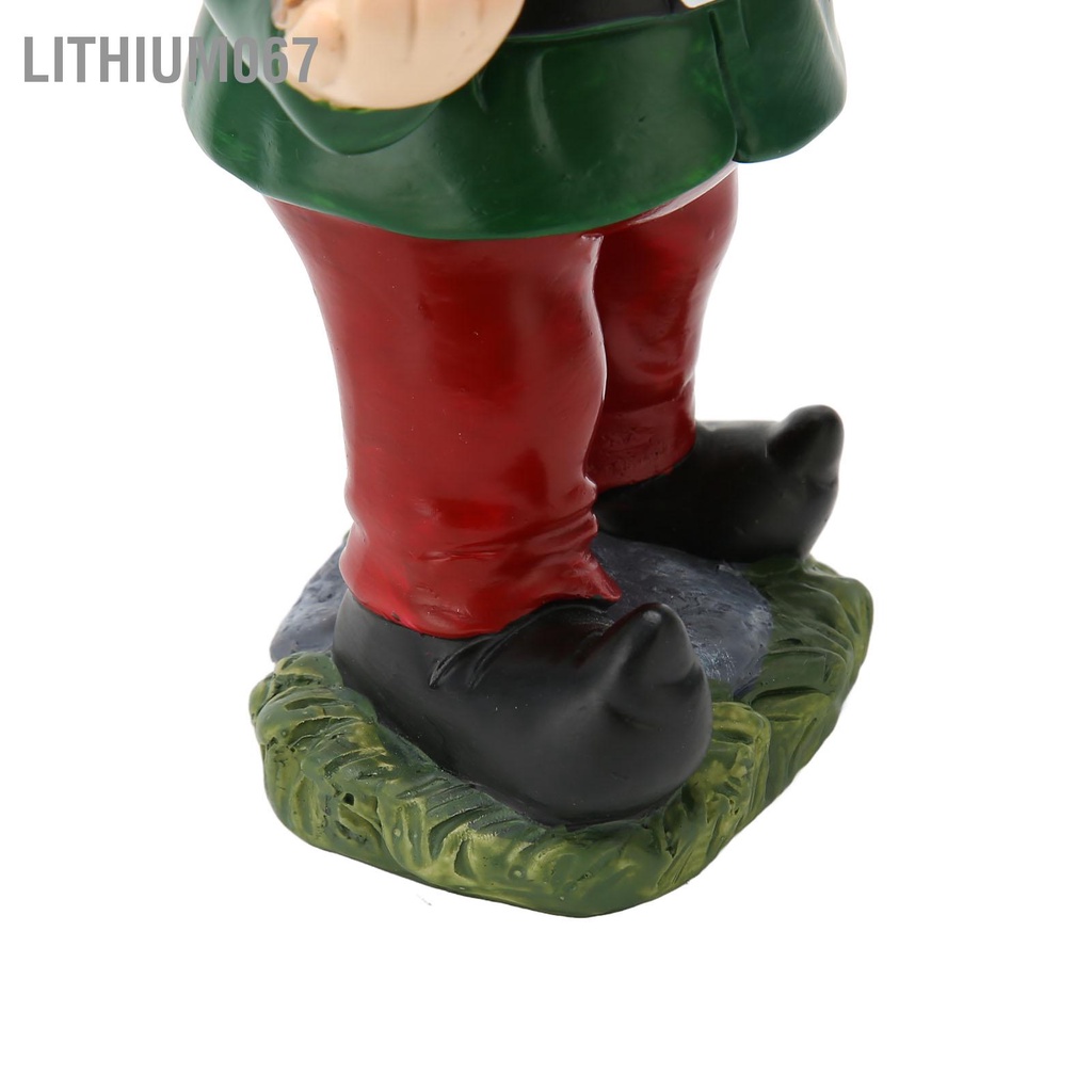 Lithium067 Tượng Gnome chào mừng Chi tiết sống động đáng yêu tinh tế để trang trí sân ngoài trời