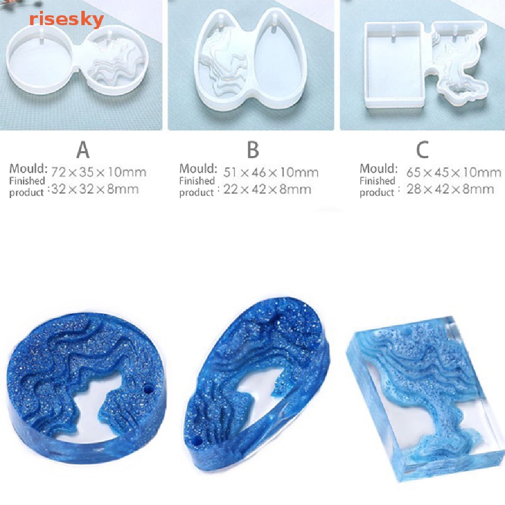 Khuôn Silicone Làm Mặt Dây Chuyền DIY Hình Ngọn Núi Đảo