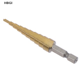 HBGI> 3-12mm Coated Stepped Drill Bits Hex Handle Drill Bit Metal Drilling Power Tool HOT