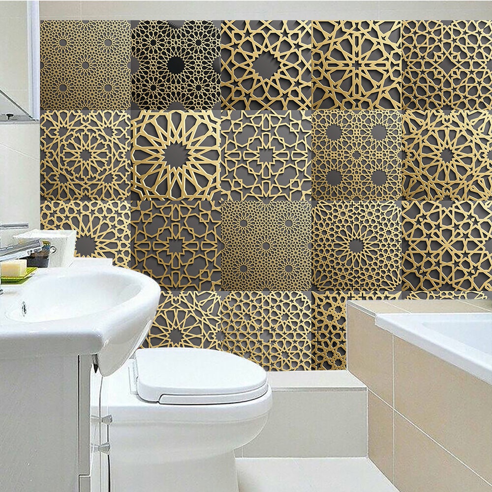 Miếng Dán Tường Dài Tự Dính Chống Thấm Nước Phong Cách Châu Âu Cổ Điển