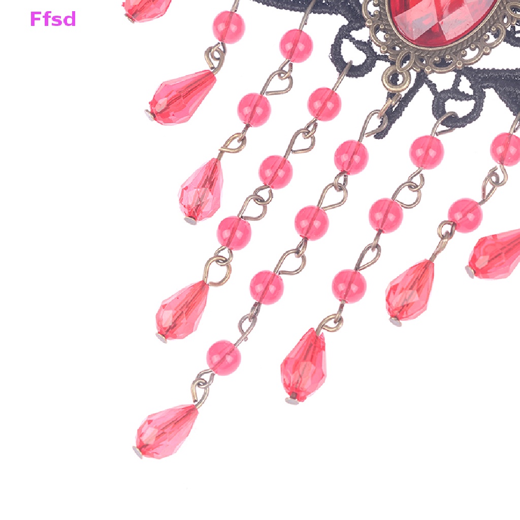 {Ffsd} Vòng Cổ Choker Ren Phong Cách Gothic Vintage Quyến Rũ Cho Nữ