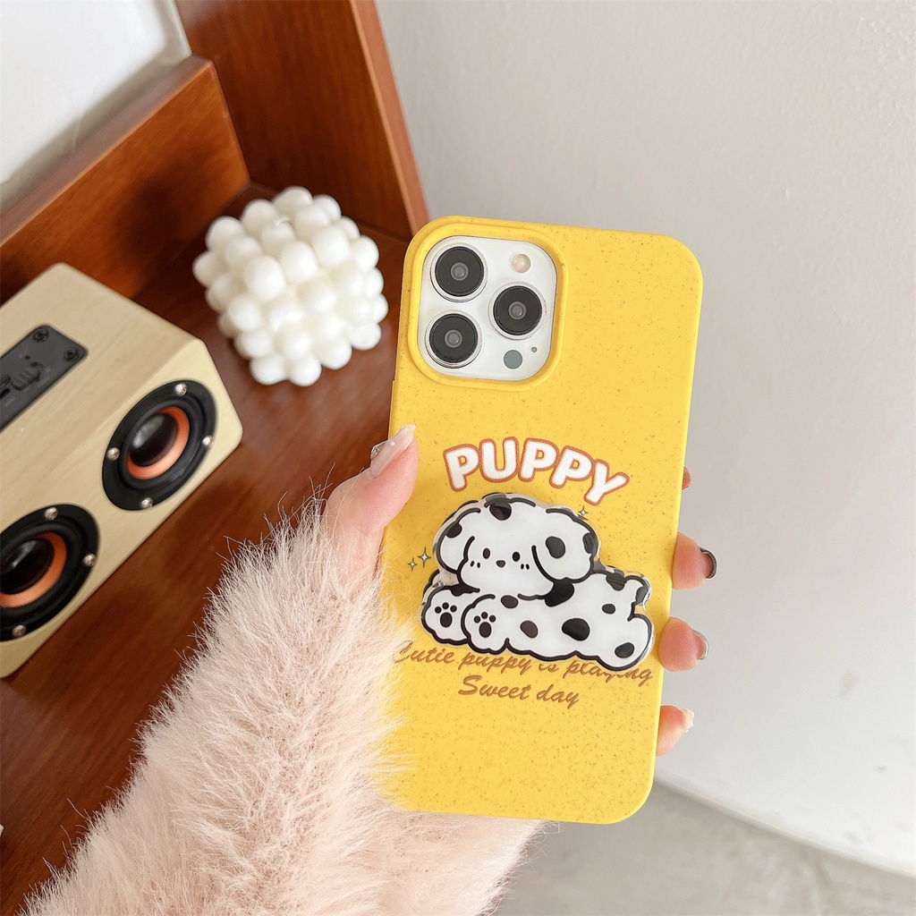 Ốp Điện Thoại TPU Silicon Mềm Chống Sốc Chống Rơi Hình Cún Dễ Thương Cho iphone 14 Pro Max 13 12 11