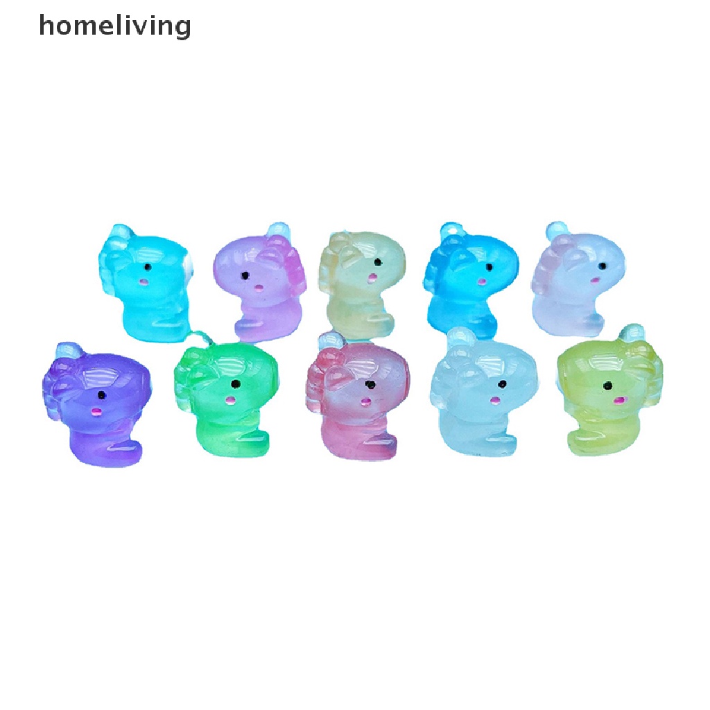 Bộ 2 Tượng Ngựa Hoạt Hình Mini Phát Sáng Trong Bóng Tối Trang Trí Nội Thất