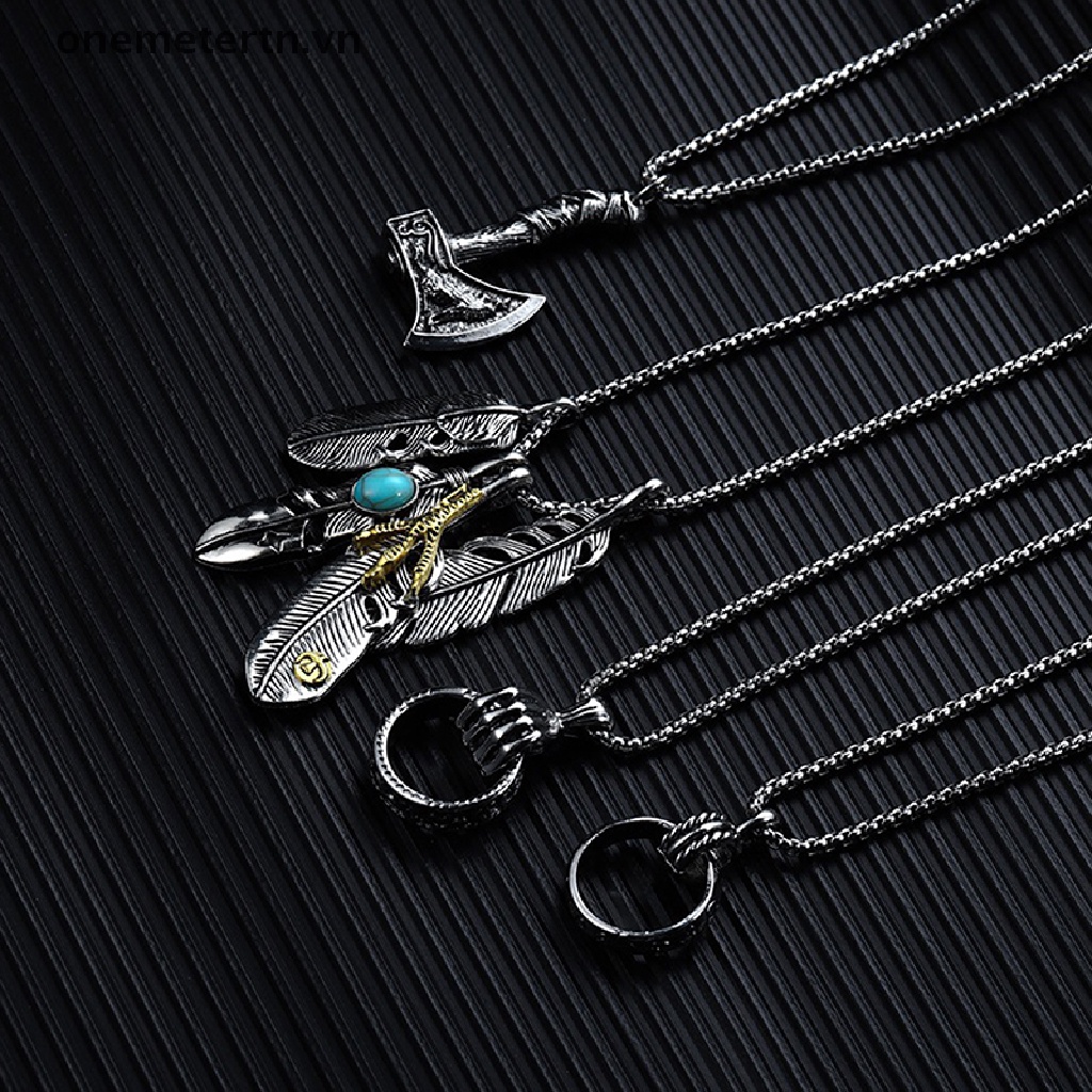 Onemetertn VN Thép Không Gỉ Hình Động Vật Phi Hành Gia Không Gian Phong Cách Punk Vintage Đa Phong Cách Thời Trang