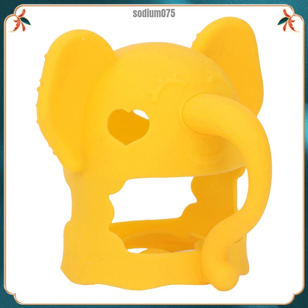 Sodium075 Bé Mitten Miếng Dán Hình Con Voi Màu Vàng Silicone Mọc Răng Đậu Nành Cho Giảm