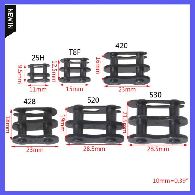 Khóa Xích Xe Máy 428 / 420 / 25h T8f / 415h Chuyên Dụng