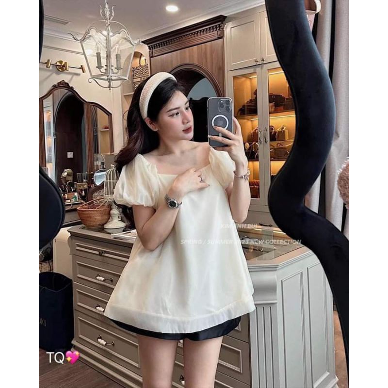 💋Áo tơ tay bồng bánh bèo neww❤️❤️