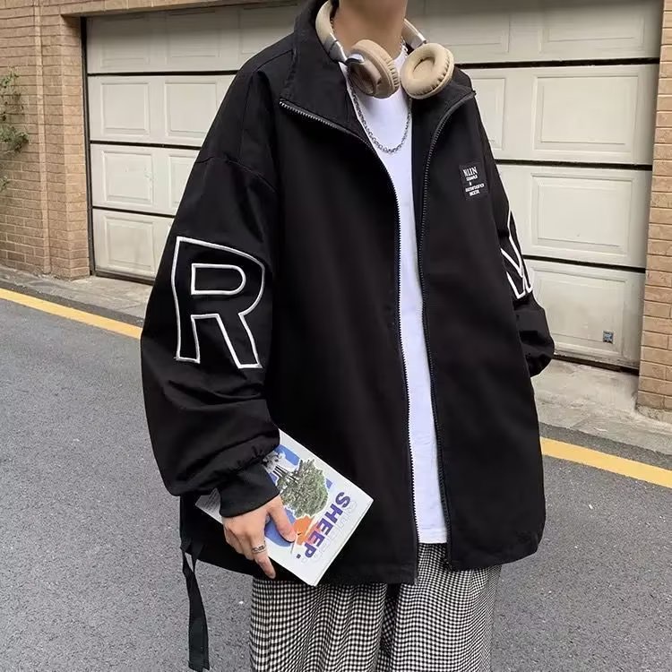 Áo Khoác Bóng Chày Dáng Rộng Thời Trang Mùa Xuân Thu Giản Dị Dành Cho Nam