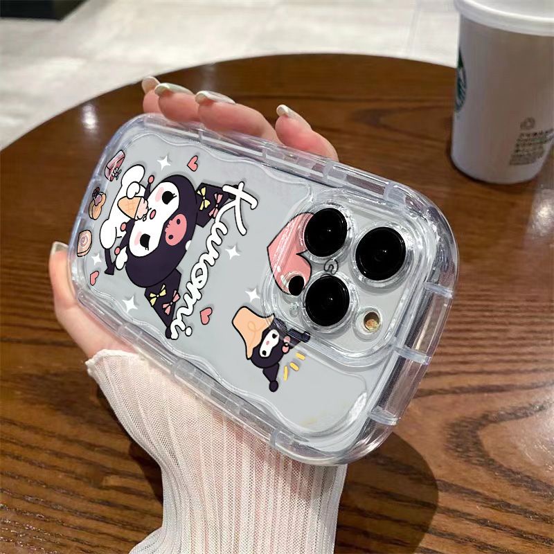 ✅Ốp Điện Thoại Mềm Trong Suốt Họa Tiết Que Kem Kuromi Cho Iphone 11 / xr 7 promax13 / 8p 14 12 xs J0VG