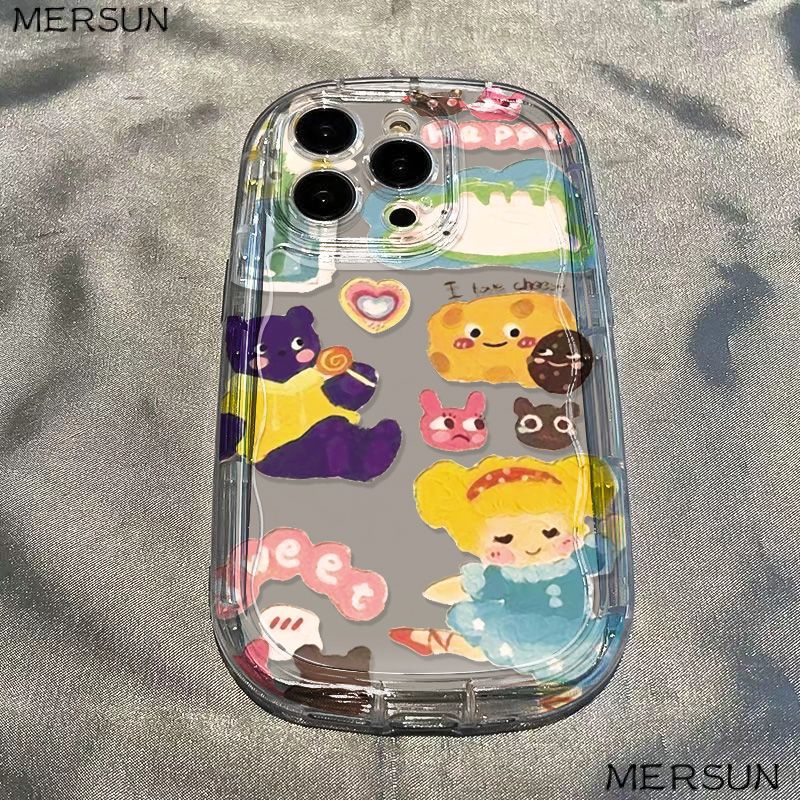 ✅Ốp Điện Thoại Mềm Thời Trang Cho Iphone 7 8 xr 8 Plus14131211Ốp Điện Thoại Trong Suốt Chống Sốc Hình Gấu Xinh Xắn Cho Apple / promax / xs JUN3