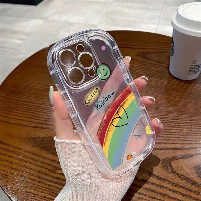 ✅Ốp Điện Thoại Mềm Trong Suốt Chống Sốc In Hình Mặt Cười Cho Iphone xr / xs 11 12Promax 8P / 7 13 / 14 XPX7