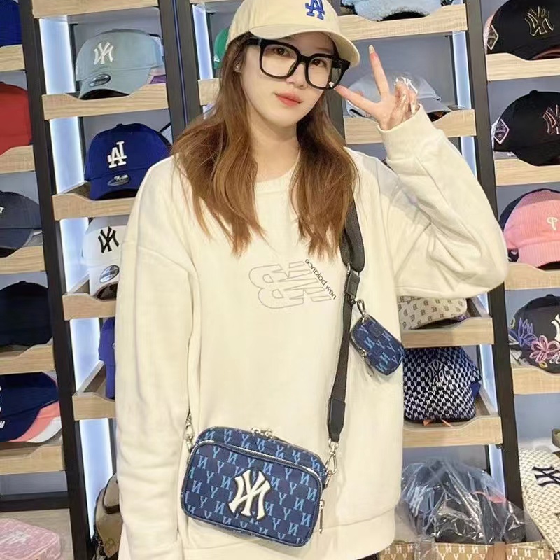 Ny Túi Vuông Đeo Chéo Ngực Nhỏ Thêu Chữ MLB Phong Cách Mới Cho Nam Và Nữ