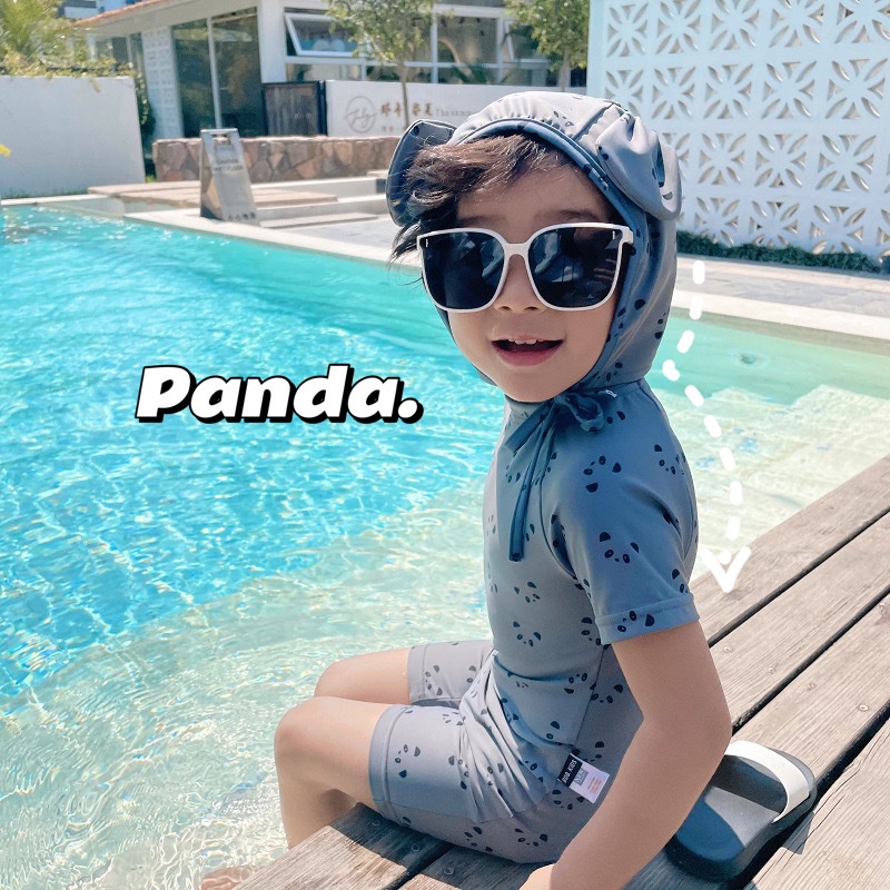 Đồ Bơi Liền Thân Chống Nắng Nhanh Khô Hình Gấu Trúc Dễ Thương Cho Bé 90-130cm