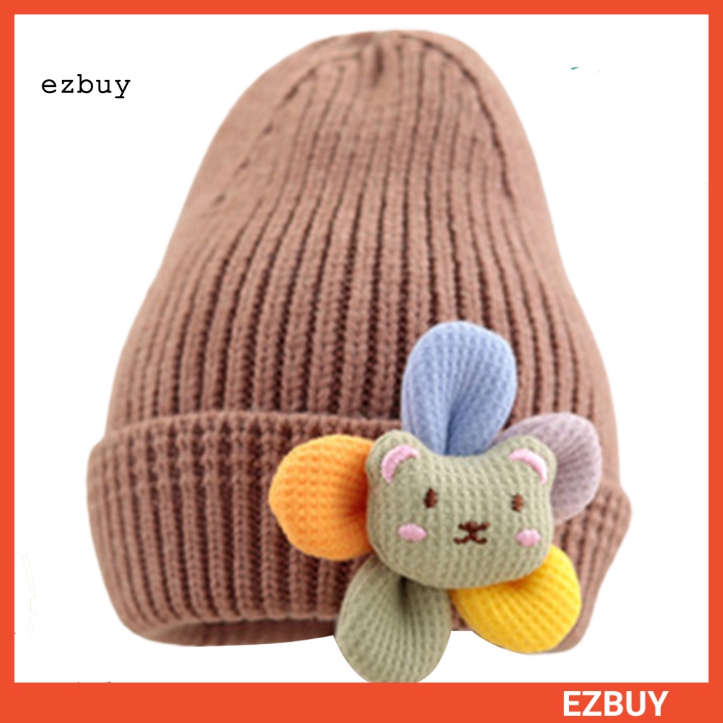 Mũ Beanie Cotton Giữ Ấm Nhiều Màu Sắc Đáng Yêu Cho Bé