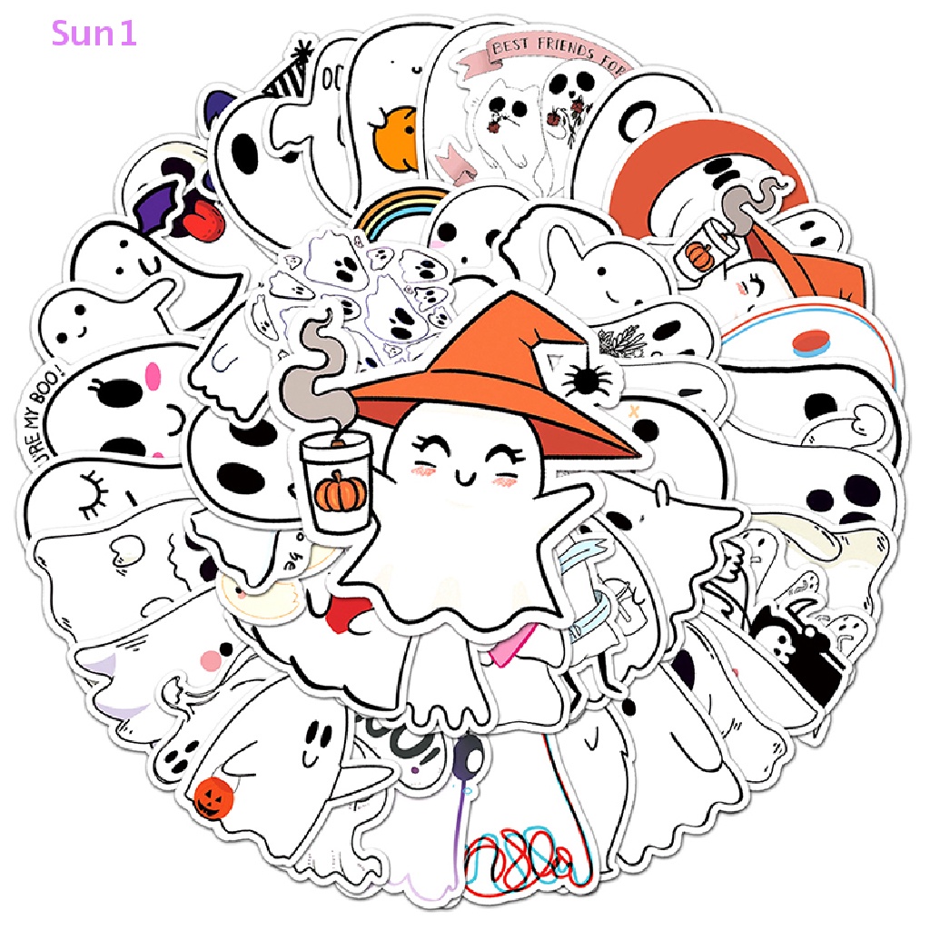 Set 50 Sticker Dán Trang Trí Sổ Tay Chủ Đề Halloween