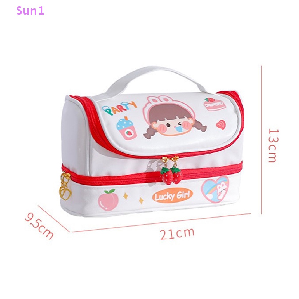 Sun1 &gt; Túi Đựng Bút Chì Sức Chứa Lớn 2 Lớp Tự Làm DIY Đáng Yêu Làm Quà Tặng Cho Nữ Sinh