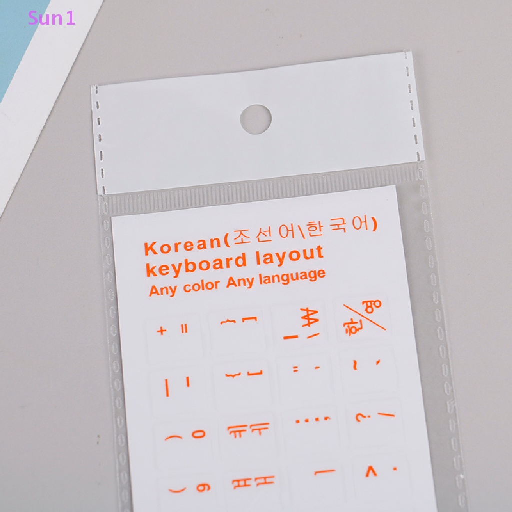 Miếng Dán Bàn Phím Trong Suốt Chống Mòn In Chữ Hàn Quốc Sun1 &gt;
