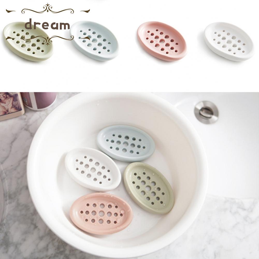 【DREAMLIFE】Soap Rack Dishes Holder Kitchen Rack Removable 11.4*7.5*1.8cm Silicone