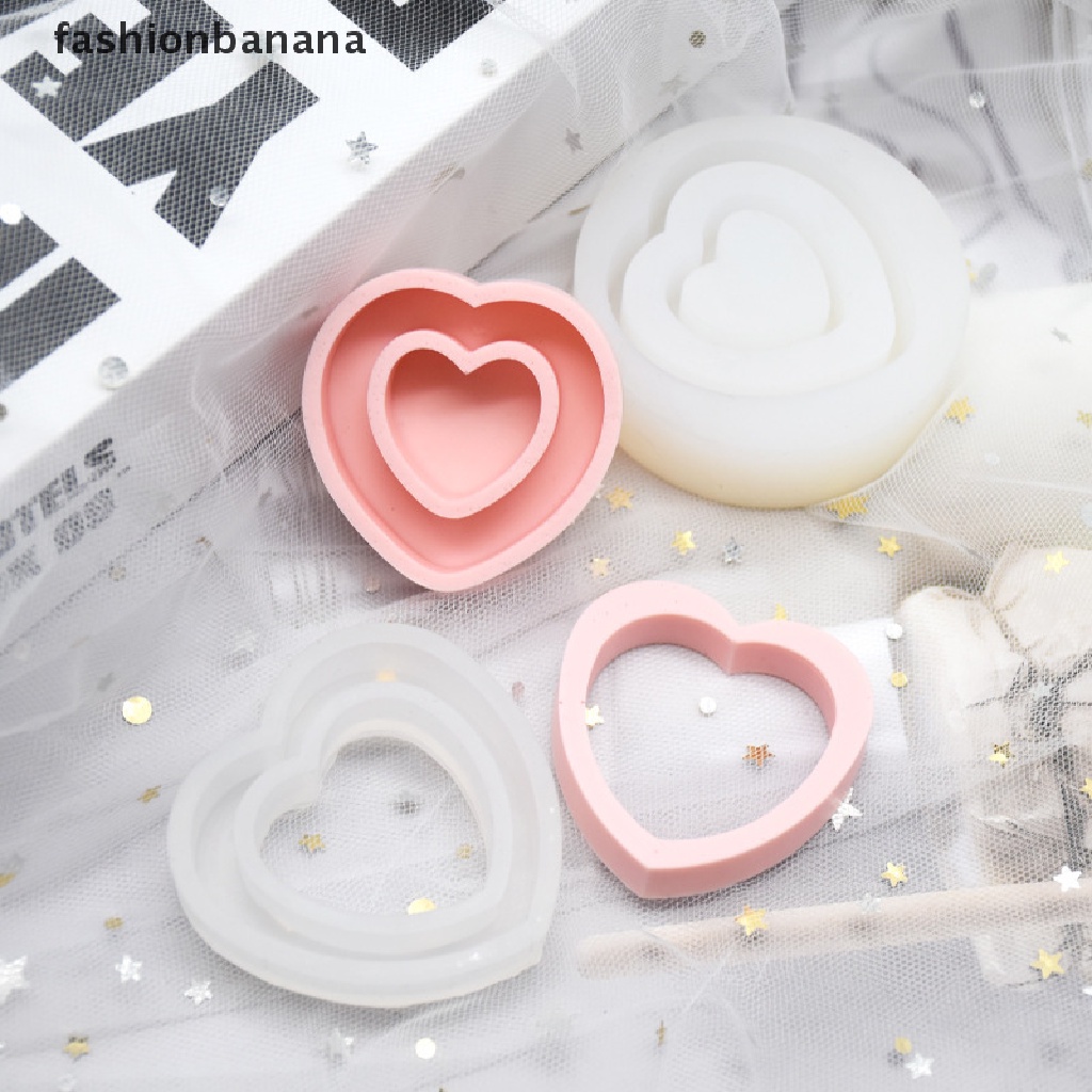 Khuôn Silicone Làm Bánh Hình Nơ / Trái Tim / Móc Khóa Độc Đáo Sáng Tạo