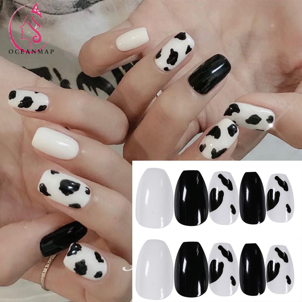 Set 24 móng tay nhân tạo nhiều hoạ tiết xinh xắn