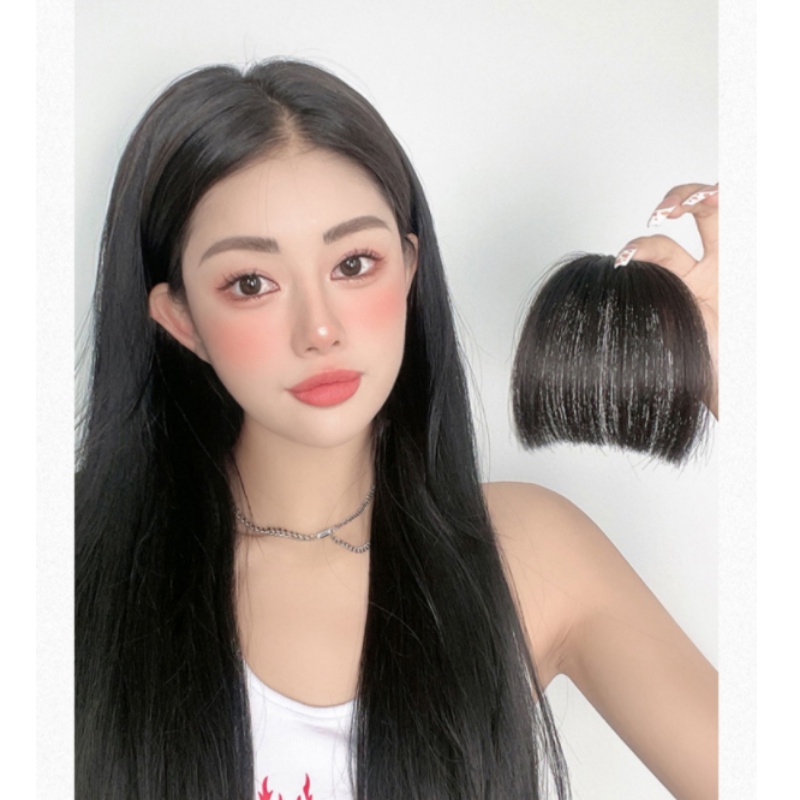 Kẹp Tóc Mái Giả Vô Hình Không Đường May Thời Trang Cho Nữ
