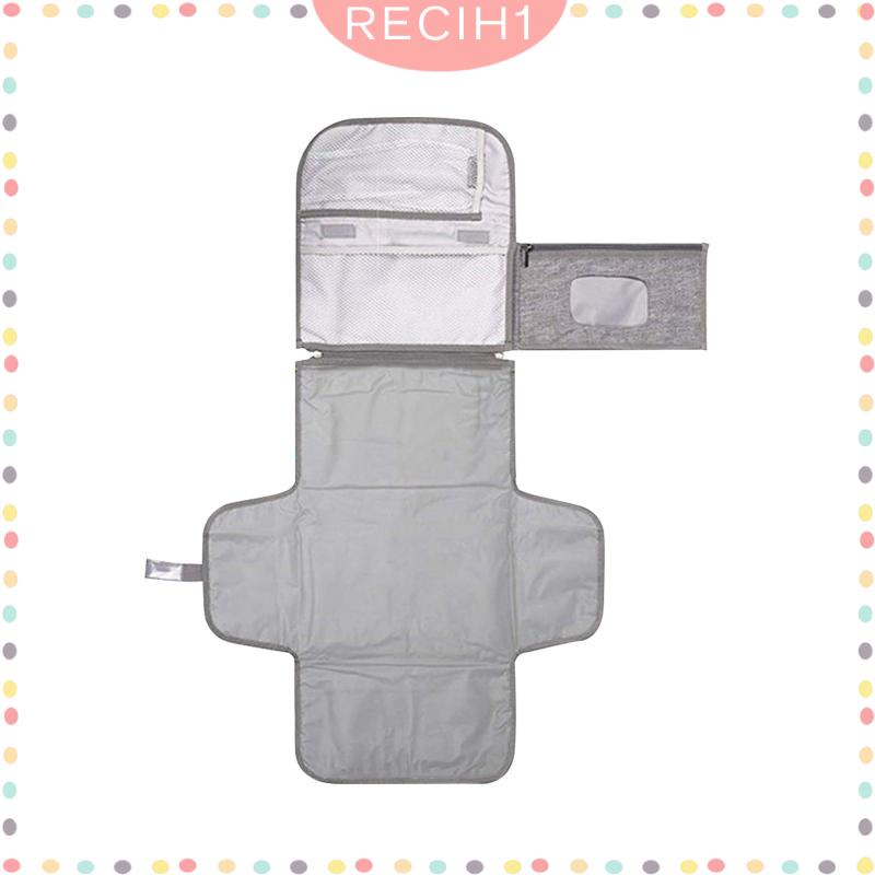 Thảm Lót Thay Tã Nhẹ Có Túi Tiện Dụng Cho Bé 21.5 "x22"