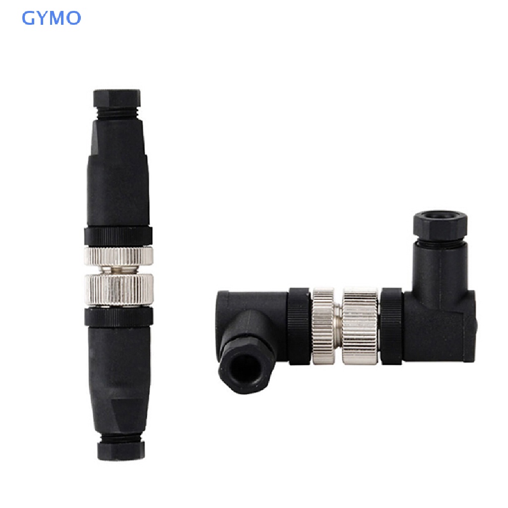 [cxGYMO] 1Pc M12 sensor connector 3/4/5 pin male/female straight/right angle plug  HDY