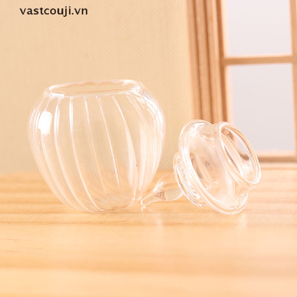 1 Hũ Thủy Tinh Mini Đựng Kẹo / Món Tráng Miệng 1 / 12 Trang Trí Nhà Búp Bê