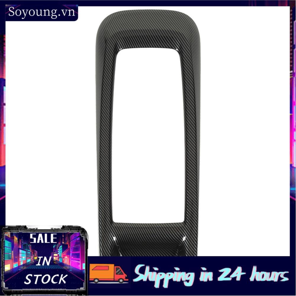 Soyoung Console Cup Holder Cover Trim  Carbon Fiber Style Durable Scratch Resistant Frame for ID4X