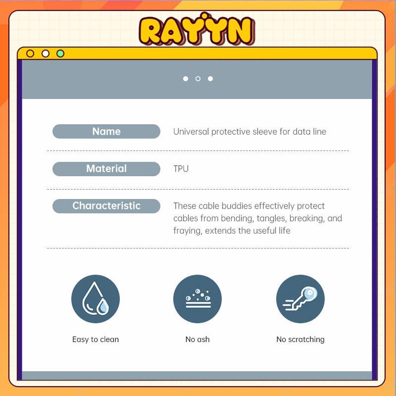 Phụ Kiện Bảo Vệ Đầu Dây Cáp Sạc USB Chống Gãy Hình Hoạt Hình Dễ Thương-RA