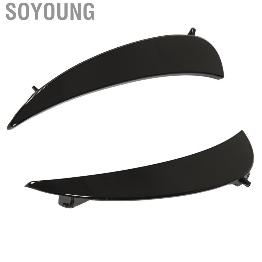 Soyoung Fog Grille Air Vent Canard  Front Bumper Trim 213 885 6406 Scratch Resistant for E‑Class W213 C238 AMG Line Facelift