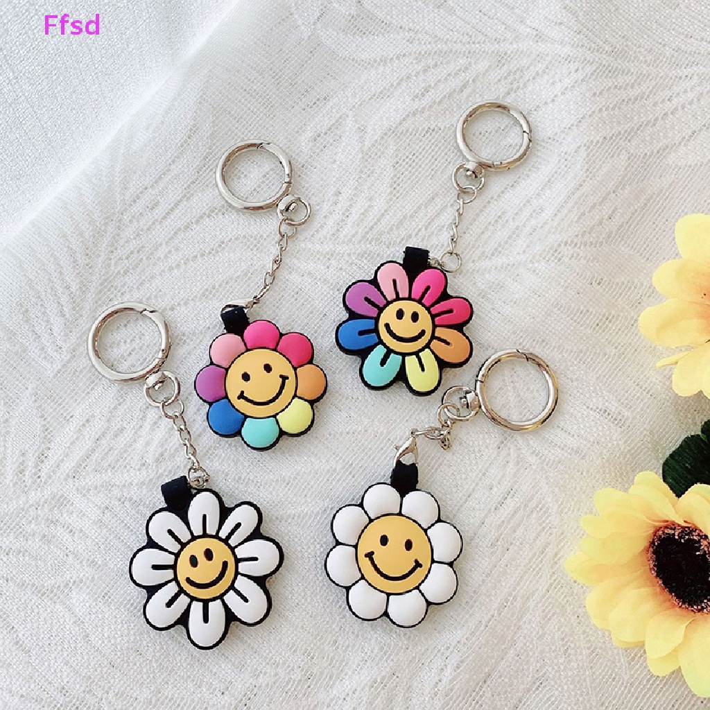 {Ffsd} Móc Khóa Chống Thất Lạc Cho Apple Theo Dõi Không Khí Hình Hoa Hướng Dương Mặt Cười