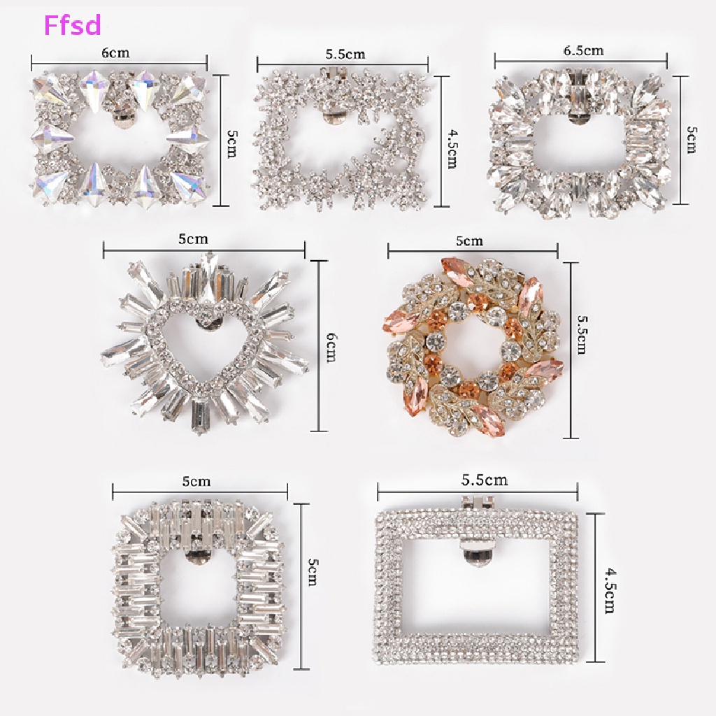 1 Phụ Kiện Kẹp Giày Cao Gót Đính Pha Lê Sang Trọng Cho Cô Dâu