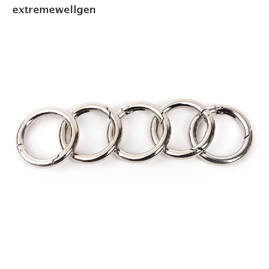 Bộ 5 Móc Khóa Tròn Bằng Kim Loại 35mm LLF