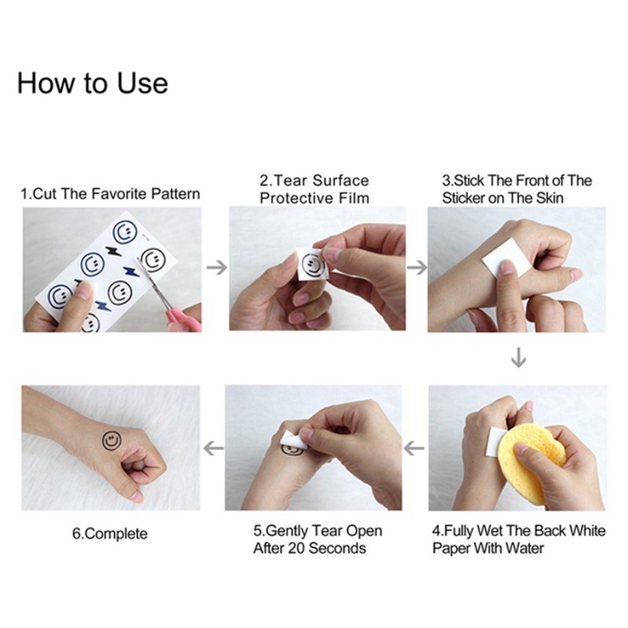 Miếng Dán Hình Xăm Kỳ Lân Dùng Một Lần Chất Lượng Cao Trang Trí Sinh Nhật Bé