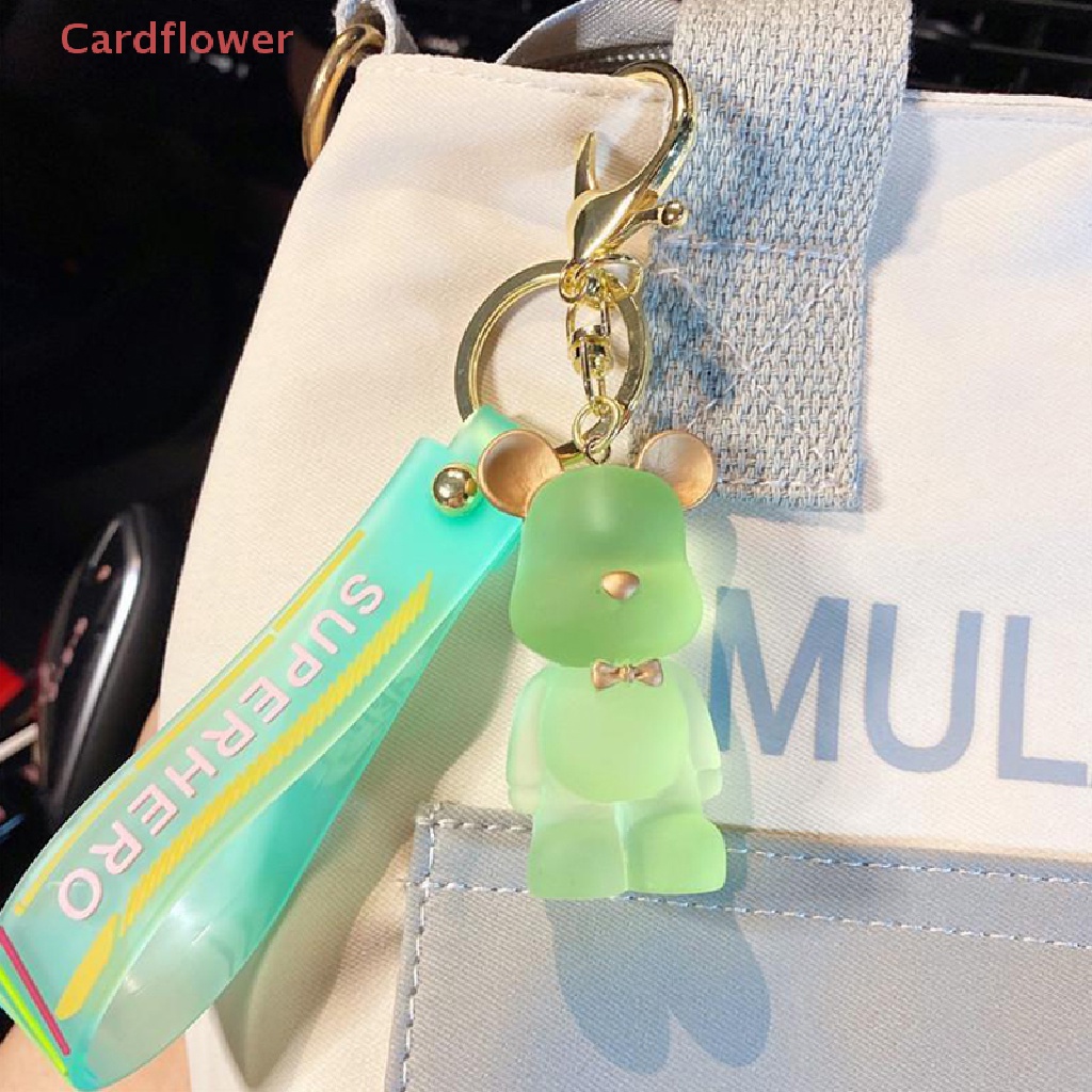 < Cardflower > Móc Khóa Resin Hình Động Vật Hoạt Hình Thời Trang Nữ Móc Khóa Xe Hơi Điện Thoại Trang Sức Quà Tặng