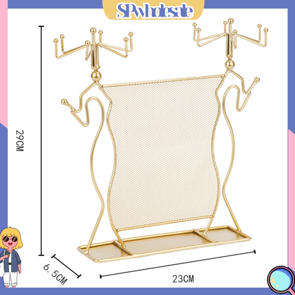 <SPwholesale> Giá Đỡ Trưng Bày Trang Sức Hình Tai Mèo Bằng Sắt Rèn Luyện Không Gian