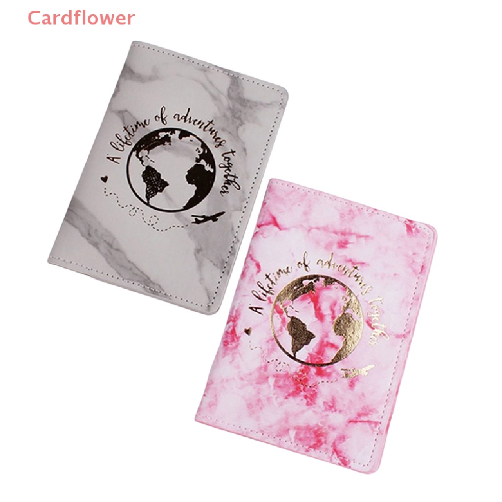 Ví Da Pu Họa Tiết Cẩm Thạch Đựng Hộ Chiếu / Thẻ Tín Dụng / Danh Thiếp Mới Cho Nam Và Nữ