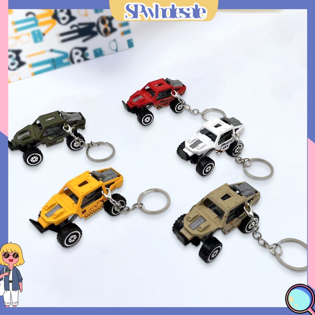 <SPwholesale> Bộ 5 Móc Chìa Khóa Mini Hình Hoạt Hình Ba Chiều Chống Rỉ Sét Trang Trí Xe Hơi