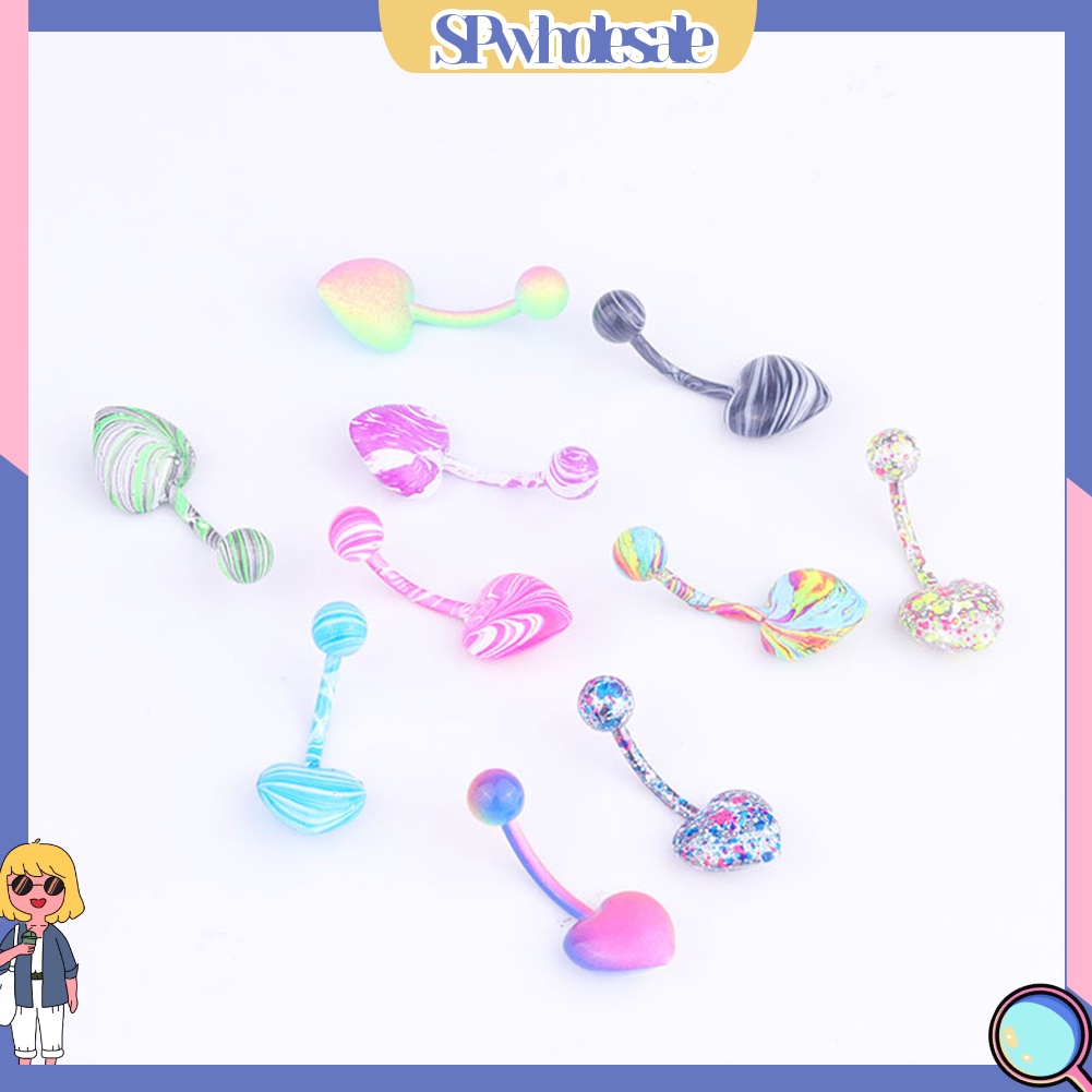 <SPwholesale> Set 5 / 10 Khuyên RốN NhiềU MàU SắC