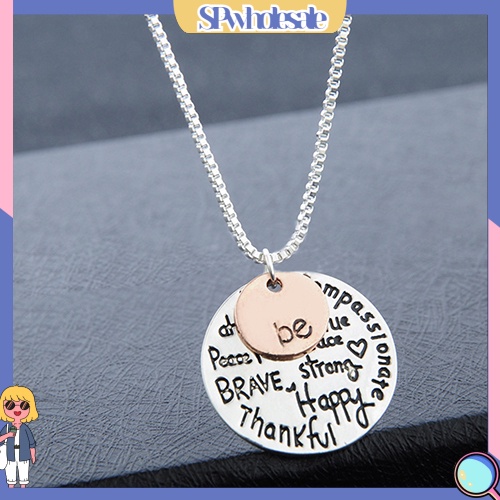 &lt;SPwholesale&gt; Vòng cổ Tình Bạn Hai Mặt Họa Tiết Graffiti