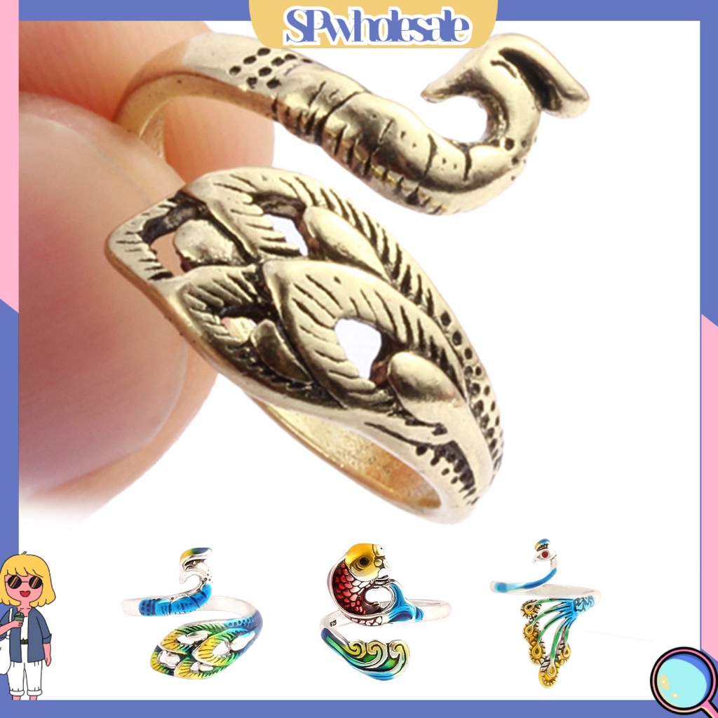 <SPwholesale> Vòng Móc Thêu Thiết Kế Hình Chim Công Có Thể Điều Chỉnh Cho Gia Đình