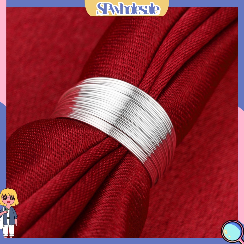 <SPwholesale> Nhẫn Hở Mạ Bạc Nhiều Lớp Thời Trang Cho Nữ