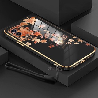 Ốp lưng oppo a55 4g mạ điện maple leaf mẫu trường hợp điện thoại vỏ bao da siêu mỏng chống sốc cho ốp điện thoại oppo a55 4g