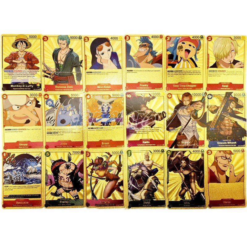 Hộp 55 Thẻ Trò Chơi One Piece Bằng Kim Loại