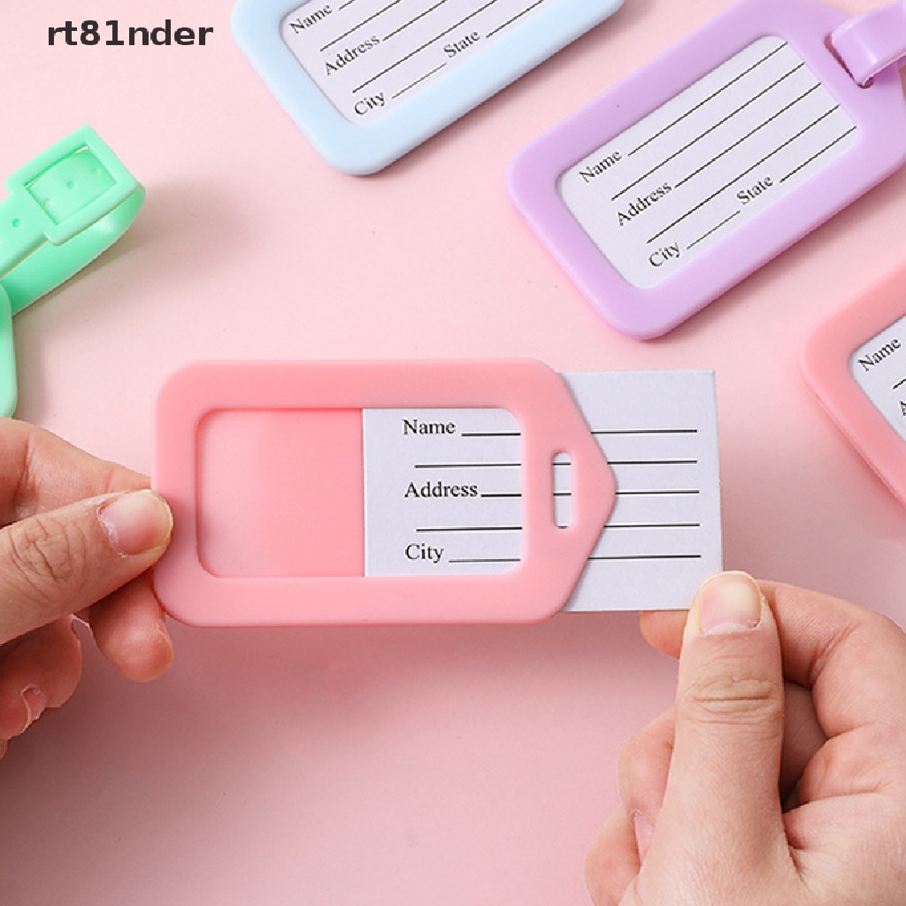 Rt 1 Thẻ Ghi Tên Hành Lý Bằng Nhựa Pvc Chống Nước Họa Tiết Hoạt Hình Sáng Tạo Cho Nam Và Nữ