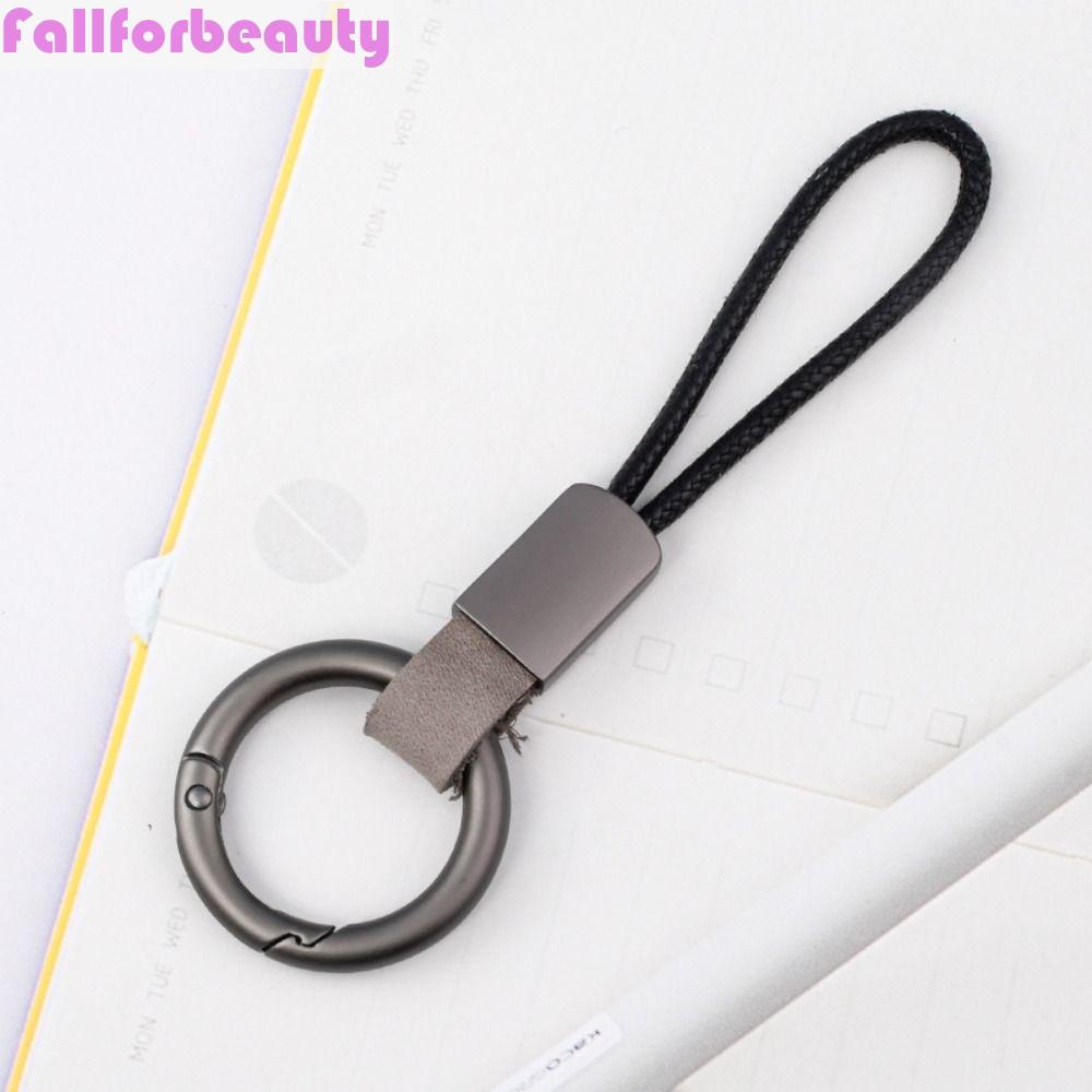 Móc Khóa Dây Da Bện Thời Trang Unisex Giá Đỡ