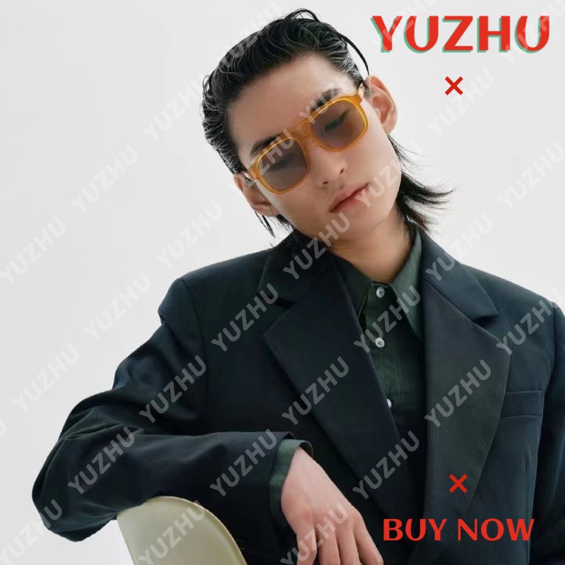 (YUZHU) Kính Râm Gọng Vuông Đôi Oversize Màu Kẹo Thiết Kế Mới